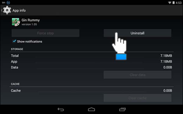delete app on android 04