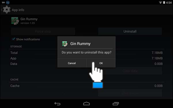 delete app on android 05