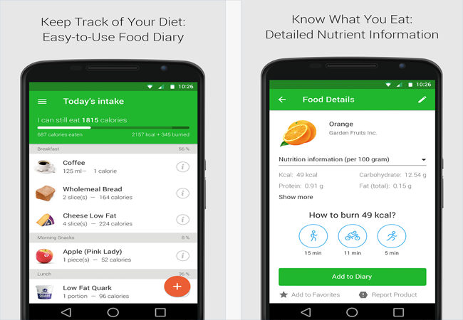 App คํานวณแคลอรี่ Android 5